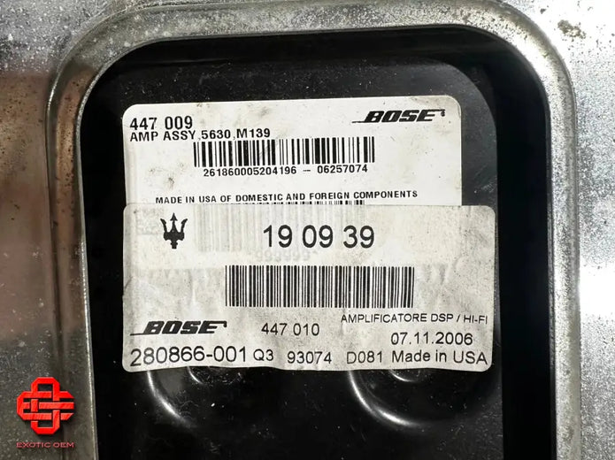 MASERATI QUATTROPORTE QTP M139 BOSE DSP AUDIO AMPLIFIER MODULE