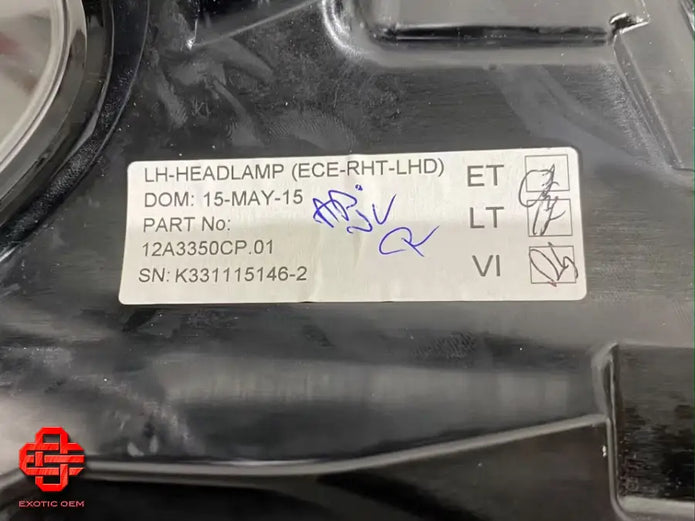 MCLAREN 650 675 LEFT HEADLIGHT LEFT HEADLIGHT