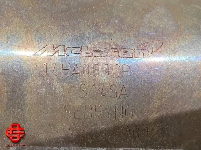 MCLAREN 720S EXHAUST FLAP EXHAUST REAR SILENCER