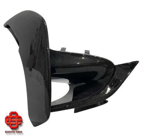 MCLAREN 765LT CARBON BUMPER COVER LH REAR BUMPER SIDE COVER FLAP