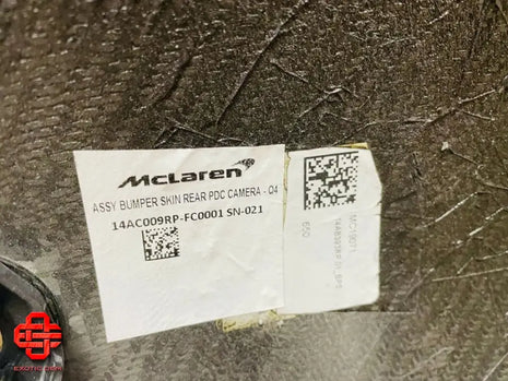 MCLAREN 765LT REAR BUMPER PDC AND CAMERA CARBON FIBER