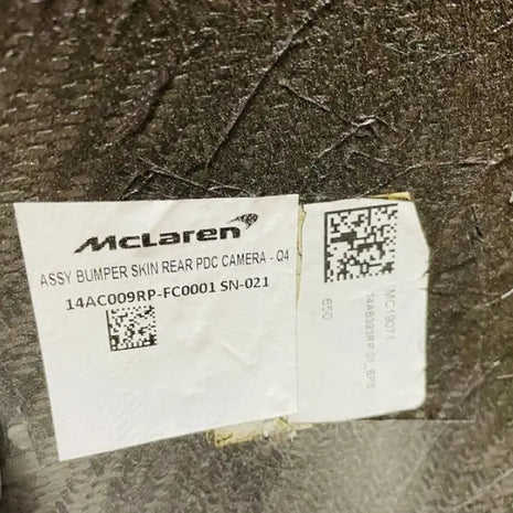 MCLAREN 765LT REAR BUMPER PDC AND CAMERA CARBON FIBER