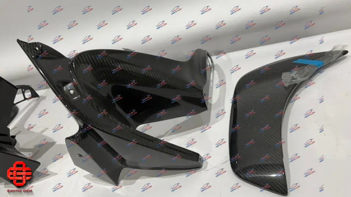 MCLAREN 765LT SIDE BLADE REAR BUMPER L + R CARBON OEM PART