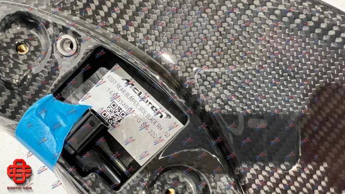 MCLAREN 765LT SIDE BLADE REAR BUMPER L + R CARBON OEM PART