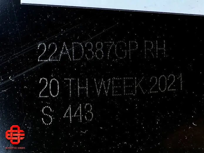 MCLAREN GT FENDER SIDE PANELS RH