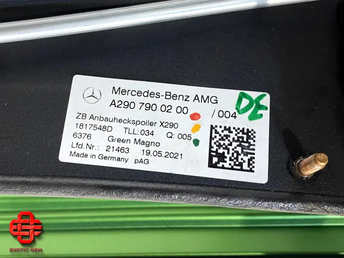 MERCEDES BENZ AMG GT REAR WING SPOILER