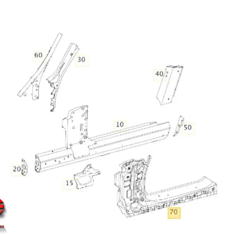 MERCEDES BENZ AMG GT SIDE WALL PANEL RH