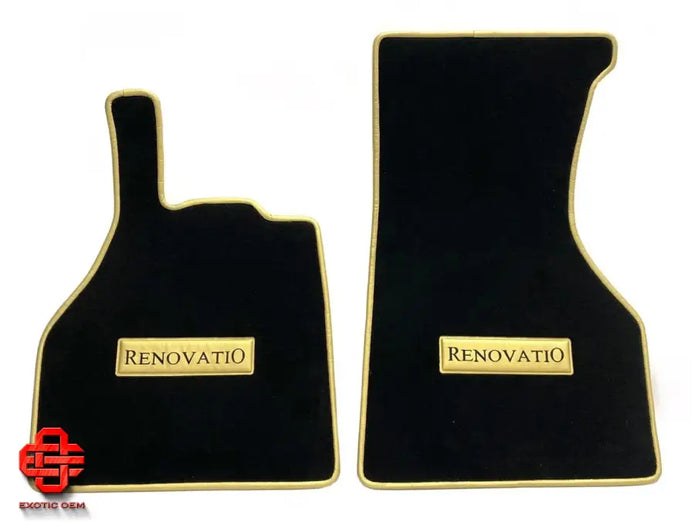 MERCEDES BENZ SLR 199 MCLAREN RENOVATIO FLOOR MATS FLOOR MATS BLACK GOLD NEW