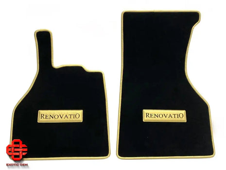 MERCEDES BENZ SLR 199 MCLAREN RENOVATIO FLOOR MATS FLOOR MATS BLACK GOLD NEW