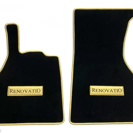 MERCEDES BENZ SLR 199 MCLAREN RENOVATIO FLOOR MATS FLOOR MATS BLACK GOLD NEW