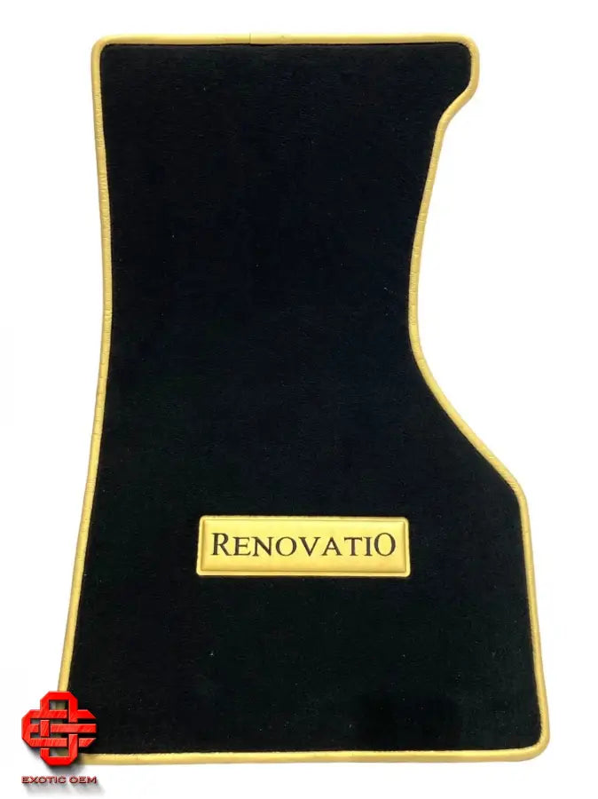 MERCEDES BENZ SLR 199 MCLAREN RENOVATIO FLOOR MATS FLOOR MATS BLACK GOLD NEW