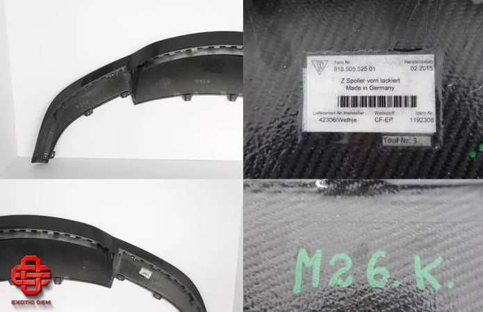 PORSCHE 918 SPYDER CARBON FIBER FRONT LIP OEM