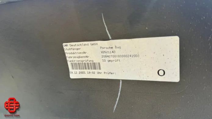 PORSCHE 992 TURBO FRONT BUMPER OEM