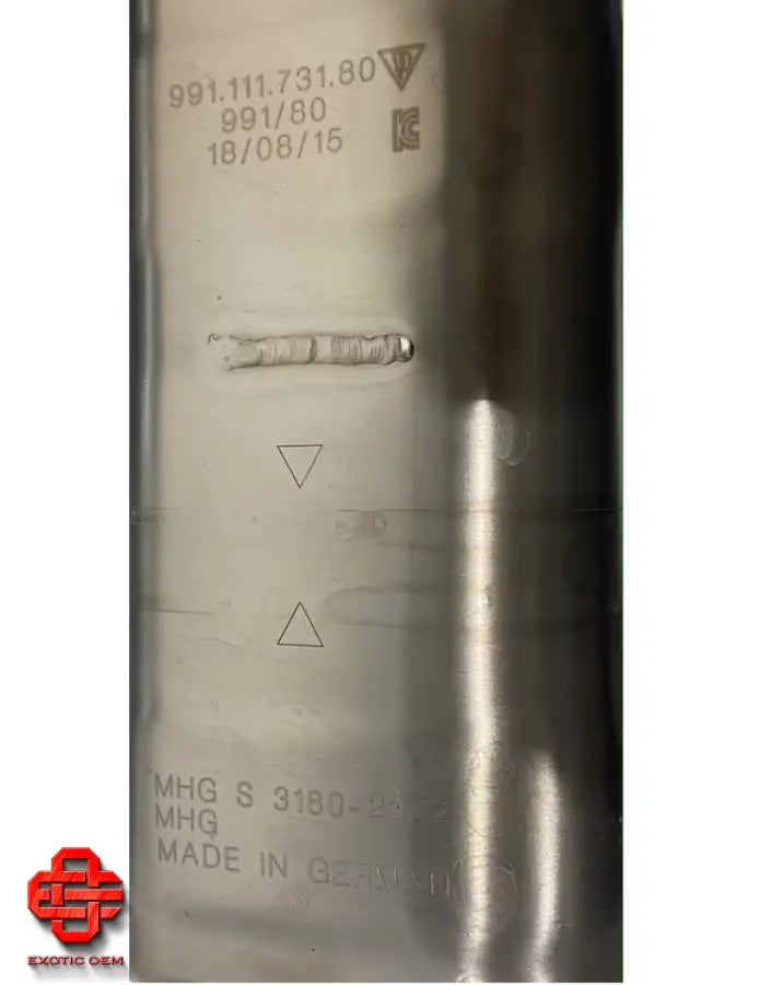 PORSCHE GT2 RS EXHAUST REAR SILENCER TITANIUM MUFFLER