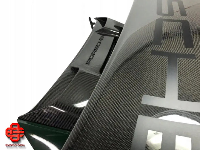 PORSCHE GT2 RS TRUNK LID AND REAR SPOILER CARBON FIBER