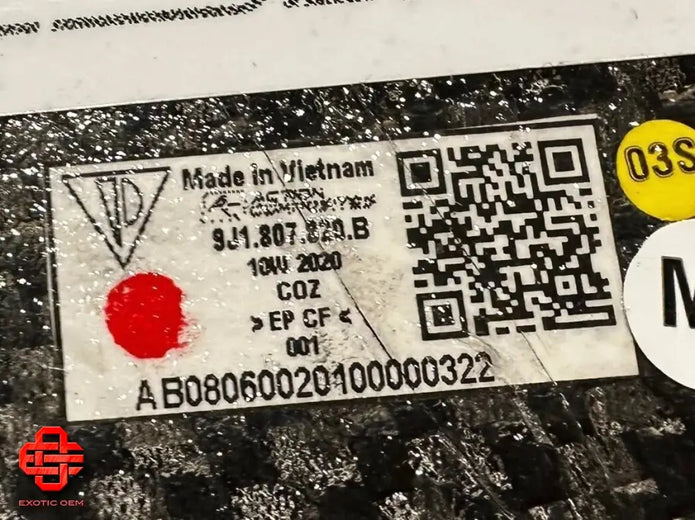 PORSCHE TAYCAN CARBON FRONT SIDE SPOILER