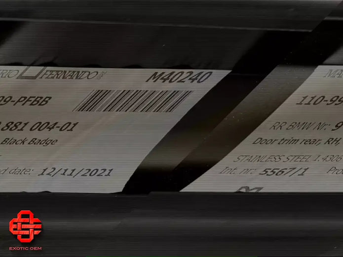 ROLLS CULLINAN BLACK BADGE TRIM STRIP MOLDING