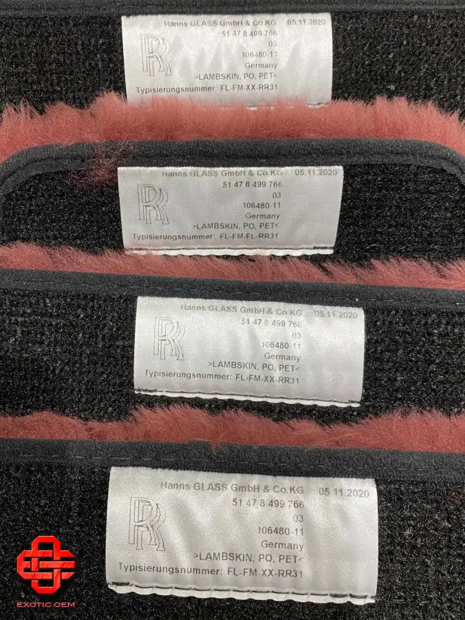 ROLLS ROYCE CULLINAN RR31 ORIGINAL FLOOR MATS FLOOR MATS LAMBSKIN