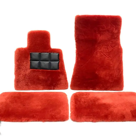 ROLLS ROYCE CULLINAN RR31 ORIGINAL FLOOR MATS FLOOR MATS LAMBSKIN RED