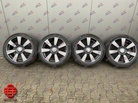 ROLLS ROYCE CULLINAN WHEELS SET BLACK POLISHED 22 INCH