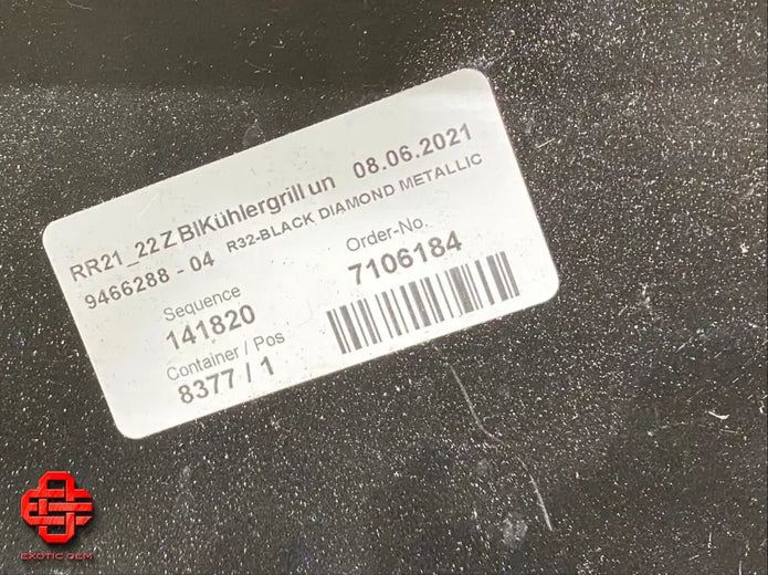 ROLLS ROYCE GHOST RADIATOR COVER