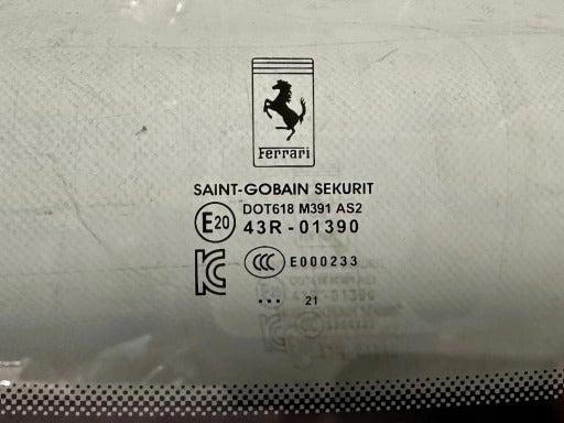 FERRARI SF90 SPIDER ENGINE COVER GLASS WINDSHIELD