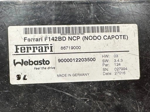 FERRARI 488 ROOF MODULE ECU CONTROLLER