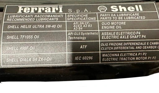 FERRARI SF90 SPIDER ENGINE COVER GLASS WINDSHIELD